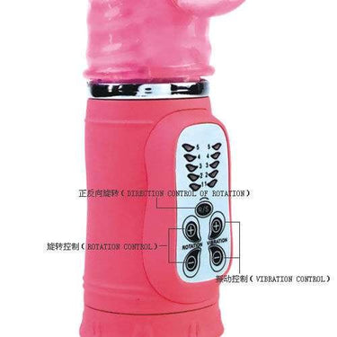 Vibratore Rotante con Coniglio Stimolante Rosa 27 cm